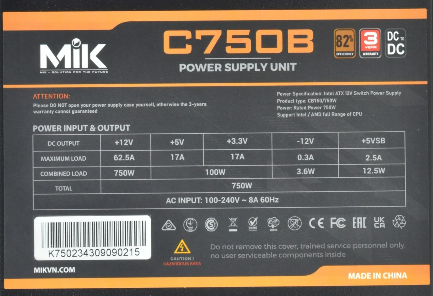 MIK C750B 750W